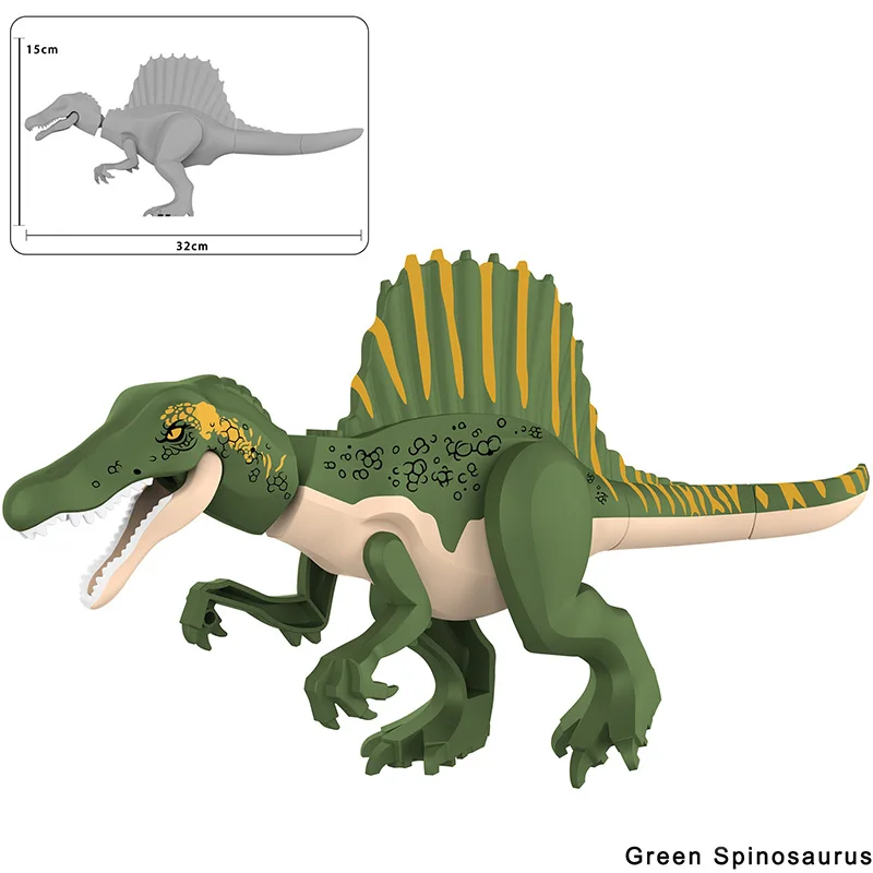 Jurassic Dinosaur World Large Spinosaurus Model Building Blocks Bricks Set DIY Jurassic Dino Park Assembly Toys For Boy Gifts - view 5