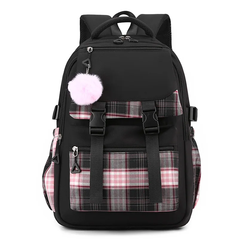 2025 Nylon School Bags for School Students Girls Female Large Capacity Teenager's Bags Lightweight Washable Leisure Backpack