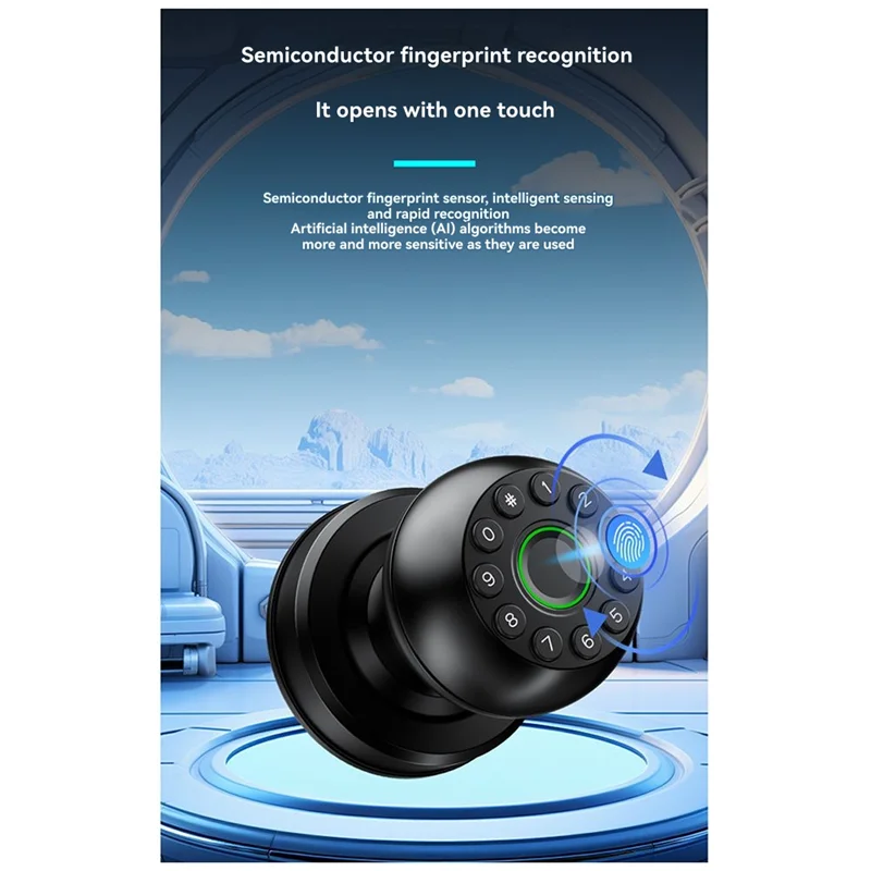 FFYY-Serratura avanzata per impronte digitali e password con telecomando app e tastiera touchscreen per installazione interna