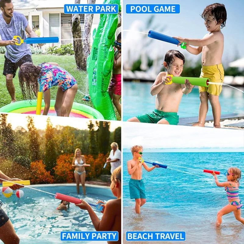 4 Piece Water Spray Toys Pool Toys For Kids, Adults, EVA Backyard, Beach Water Game Fighting Play