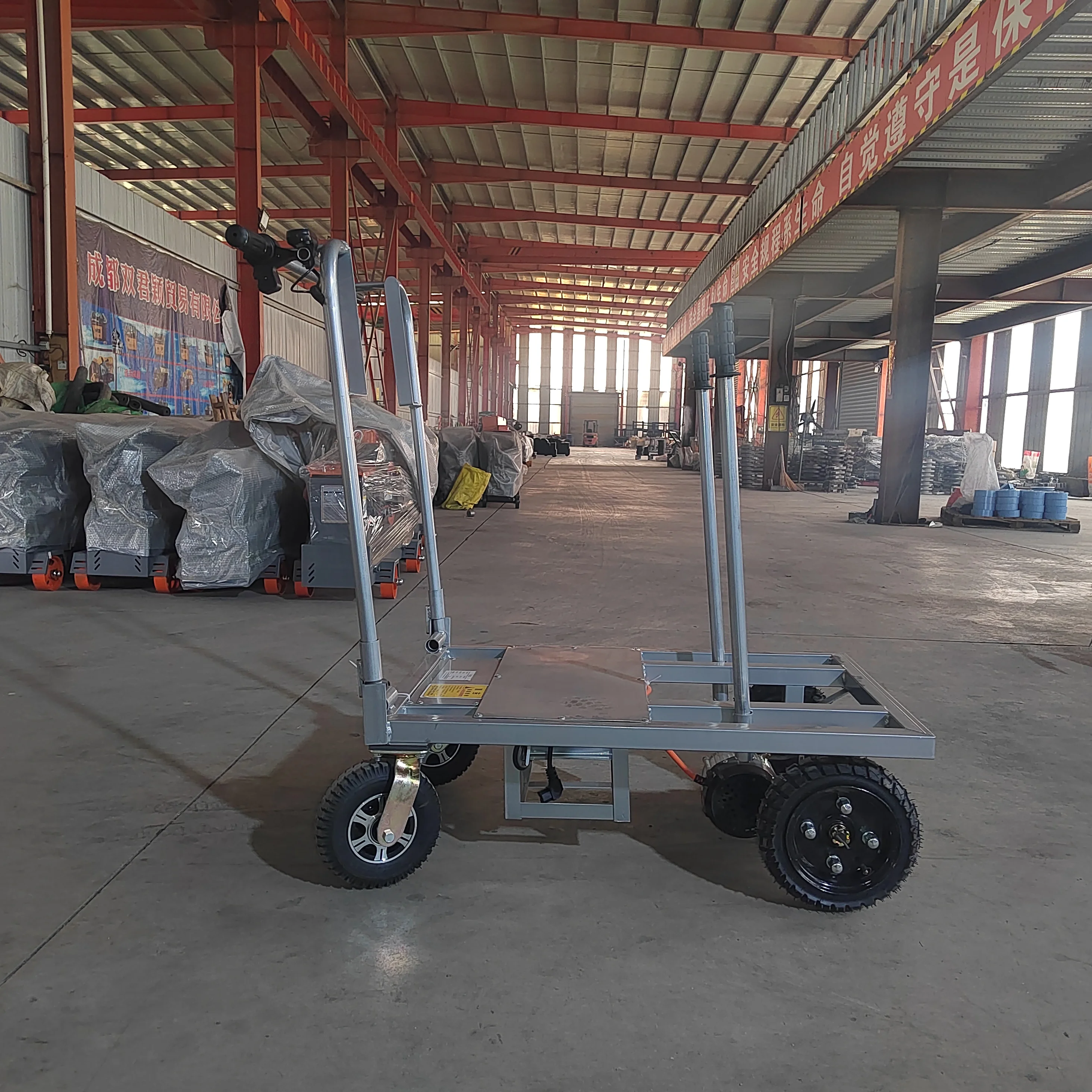 

Good Price Four Wheel Platform Cart Trolley Electric Handcart Mini Truck