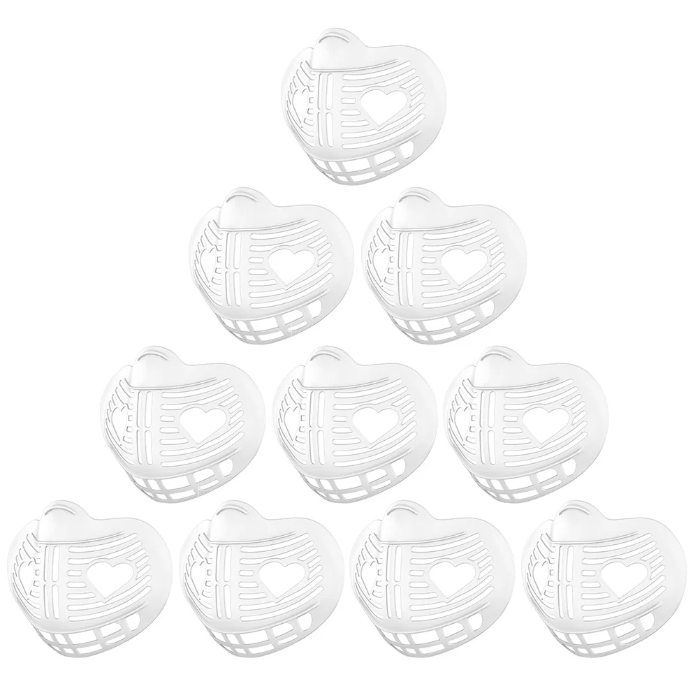 10 قطعة قناع الوجه قوس ثلاثية الأبعاد الدعم الداخلي حامل قناع مريح حامل حماية أحمر الشفاه حامل حماية أحمر الشفاه