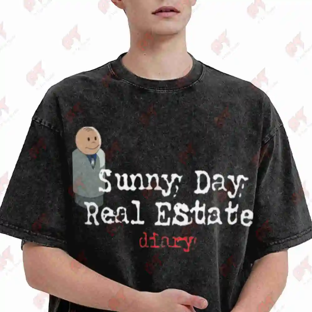 Sunny Day Real Estate Vintage Washed Tee Pure Cotton T-Shirt