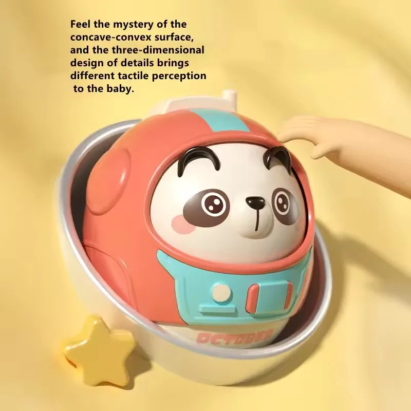 คุณภาพที่เหนือกว่าแก้วพลาสติกของเล่น Shiba Inu/นกแก้ว/แพนด้า/หมูการ์ตูน Roly-poly ของเล่น 360 °   ตุ๊กตา Wobbler เขย่า