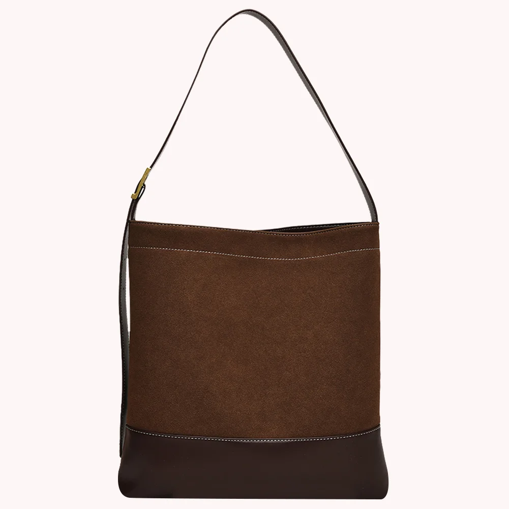 

Women PU Suede Shoulder Bag with Inner Pocket Crossbody Bag Large Capacity Messenger Bag Trendy Work Travel Bag