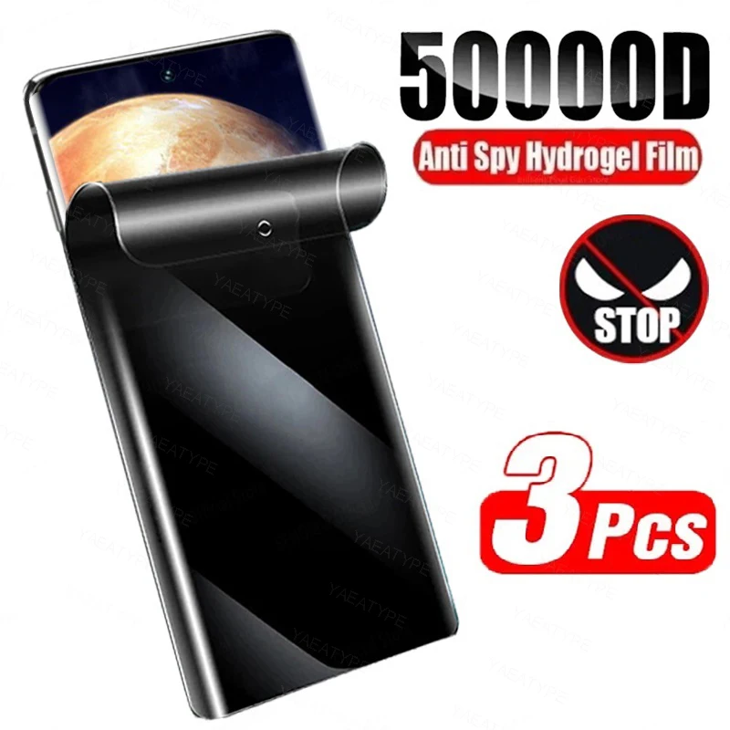 Protector de pantalla antiespía para Realme X7 Max X50m X50t X50 5G Master Edition X50 Pro Player Edition hidrogel de privacidad, 3 uds.