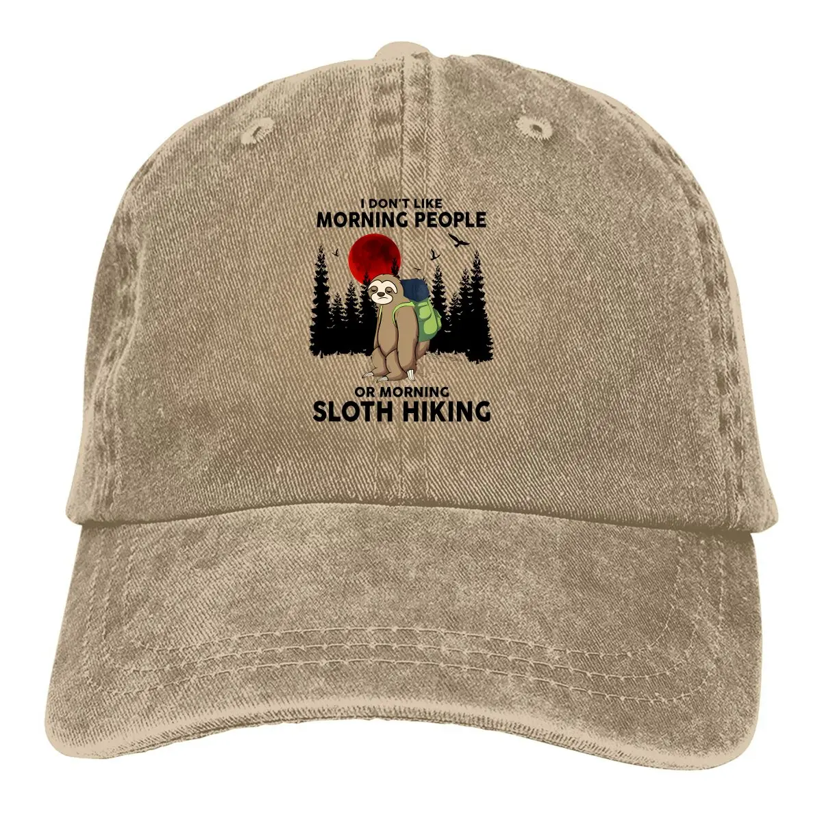 

I Don't Like Morning People Or Morning Sloth Baseball Cap Men Hats Women Visor Protection Snapback Hiking Caps