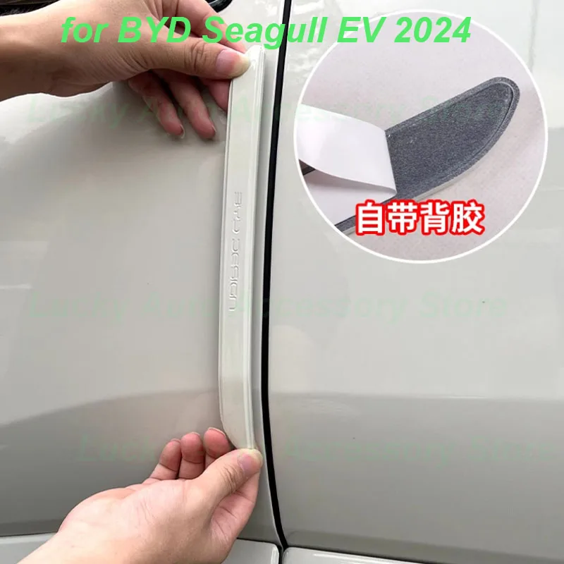 

Car Door Bumper Strip for BYD Seagull EV 2024 Door Anti-scratch Border Abti-wipes Protective ABS Trim Exterior Accessories