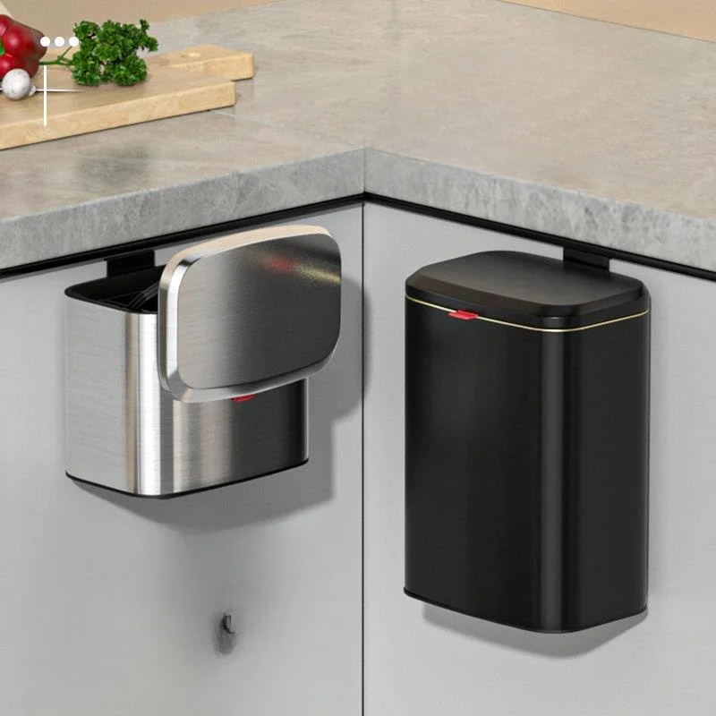 

Кухонное настенное мусорное ведро из нержавеющей стали для ванной комнаты, креативное, популярное, с универсальной крышкой, для бытовых отходов