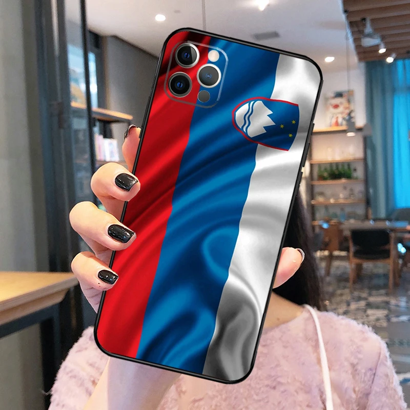 Slovenia Slovenija Flag Phone Case For iPhone 14 15 16 13 12 11 Pro Max mini XR X XS Max Plus Back Cover