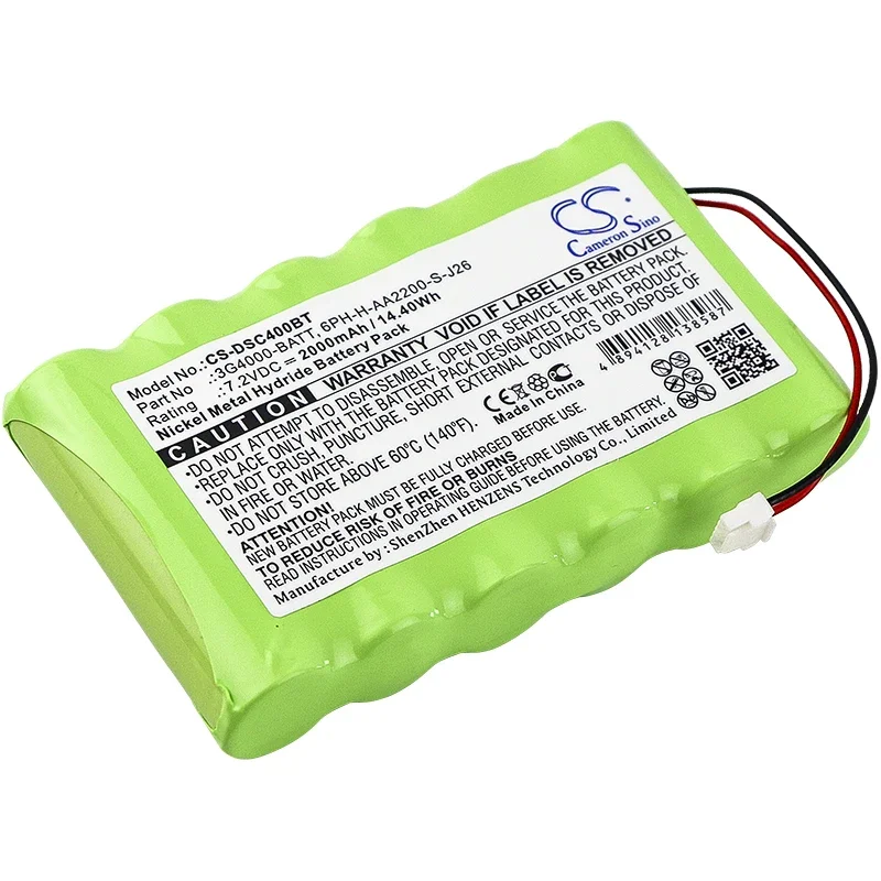 CS 2000mAh  Battery For  DSC 3G4000-BATT  6PH-H-AA2200-S-J26 DSC 3G4000 Cellular Communicato  3G4000  LE4000