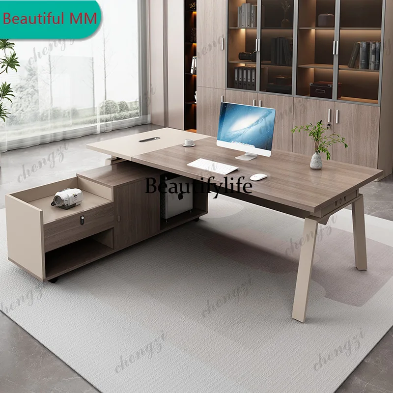P182 P182 Manager Supervisor Office Desk Light Luxury Advanced Fashionable Office Desk Reception Bench Office Furniture Skrivbor