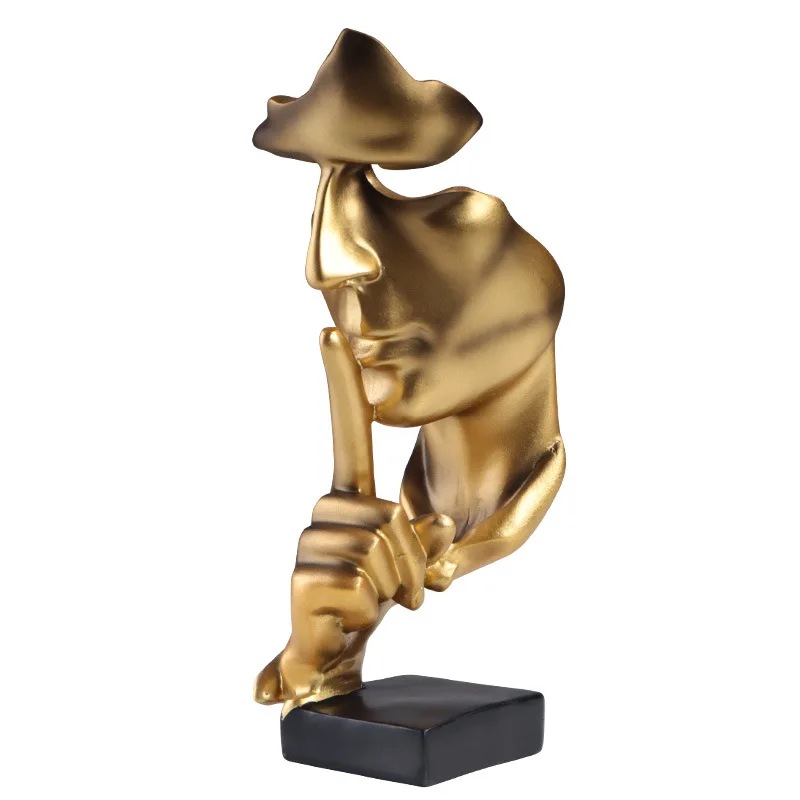 

Silent Gold Character Abstract Crafts Decoration Living Room TV Cabinet Wine Home Resin Soft