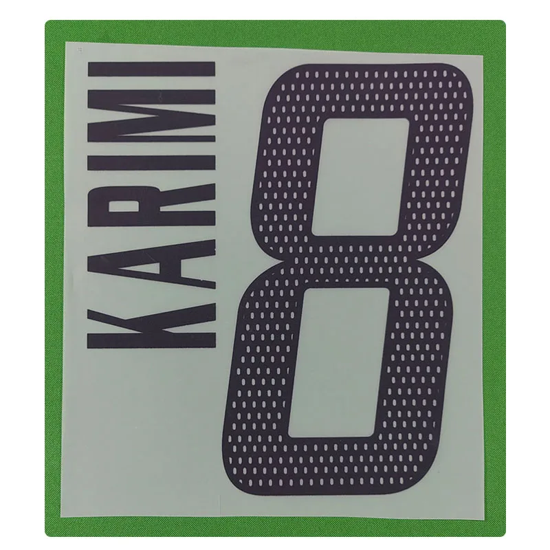 Retro Nameset Printing Club Team Customize Name Number Heat Transfer Soccer Patch Badge