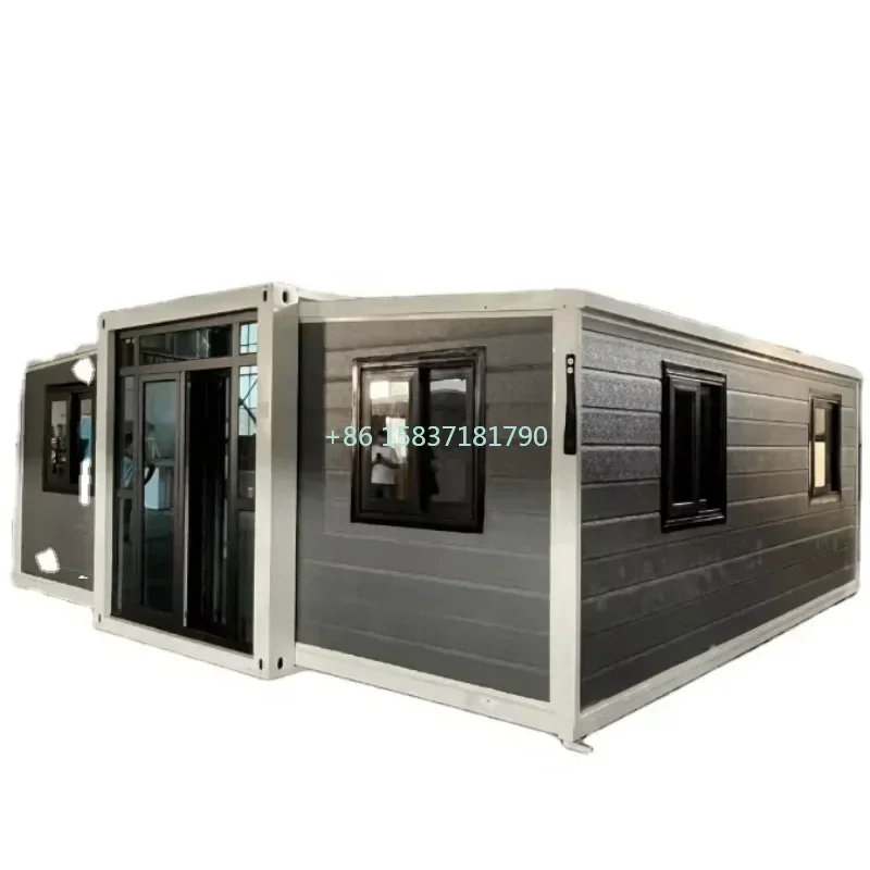 Double Winged Container House Foldable Container Home 20ft 40FT Prefab Modular Folding Container House with Kitchen Bathroom