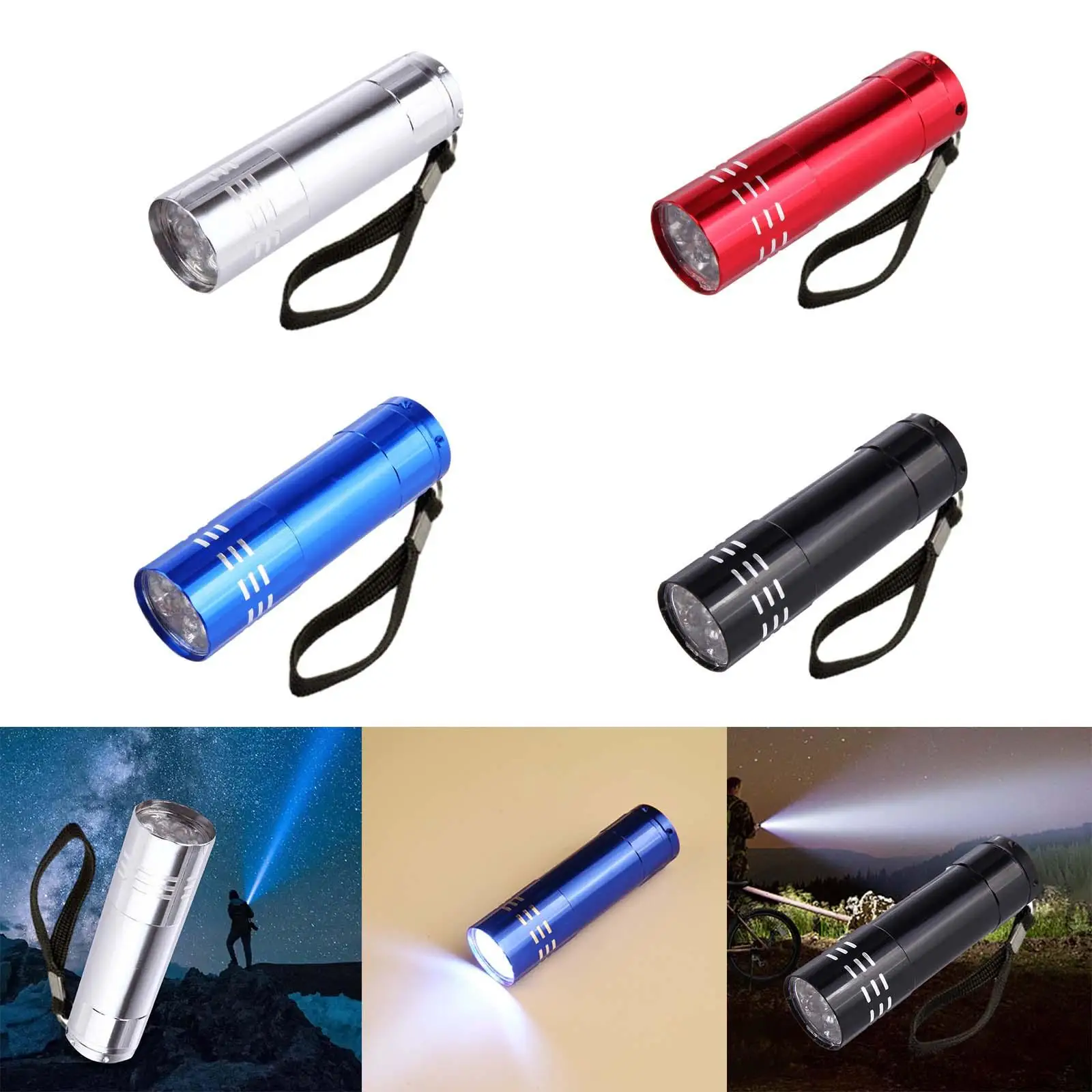 Mini Flashlight Small Flash Light Pocket Flashlight Aluminum Alloy Handheld Torch for Travel Camping Home Garage Fishing