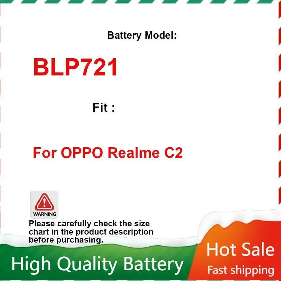 

BLP721 для Oppo Realme C2, прочный аккумулятор для мобильного телефона с удлиненной производительностью 4000 мАч
