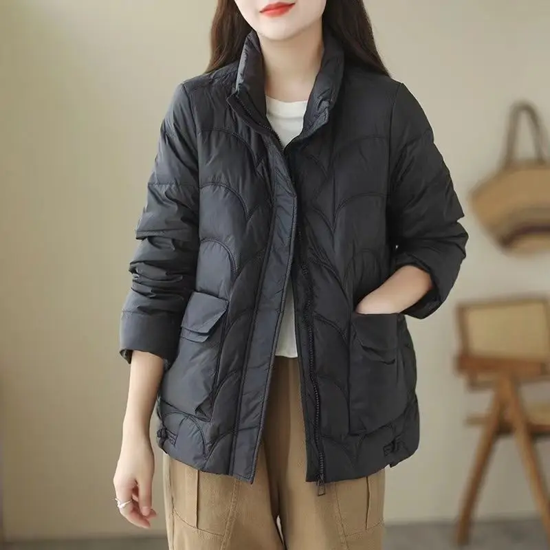 Doudoune en duvet de canard blanc pour femme, coupe-vent, à la mode, pour les déplacements, automne/hiver 90