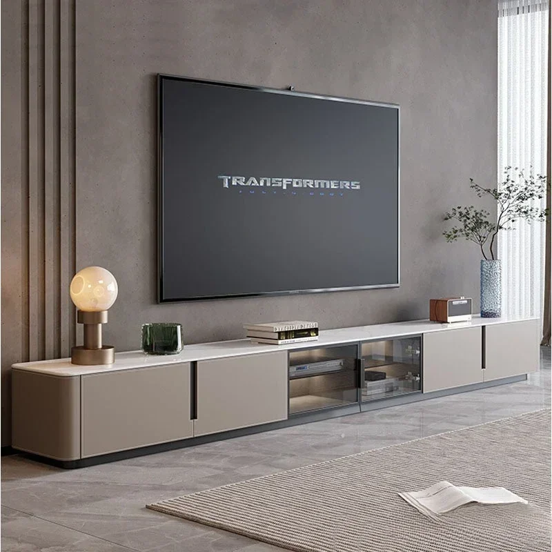 

Salon Furniture Luxury Modern Living Room Design Tv Cabinet Organizer Floating Wooden Comfortable Stands Multifunction Home Unit