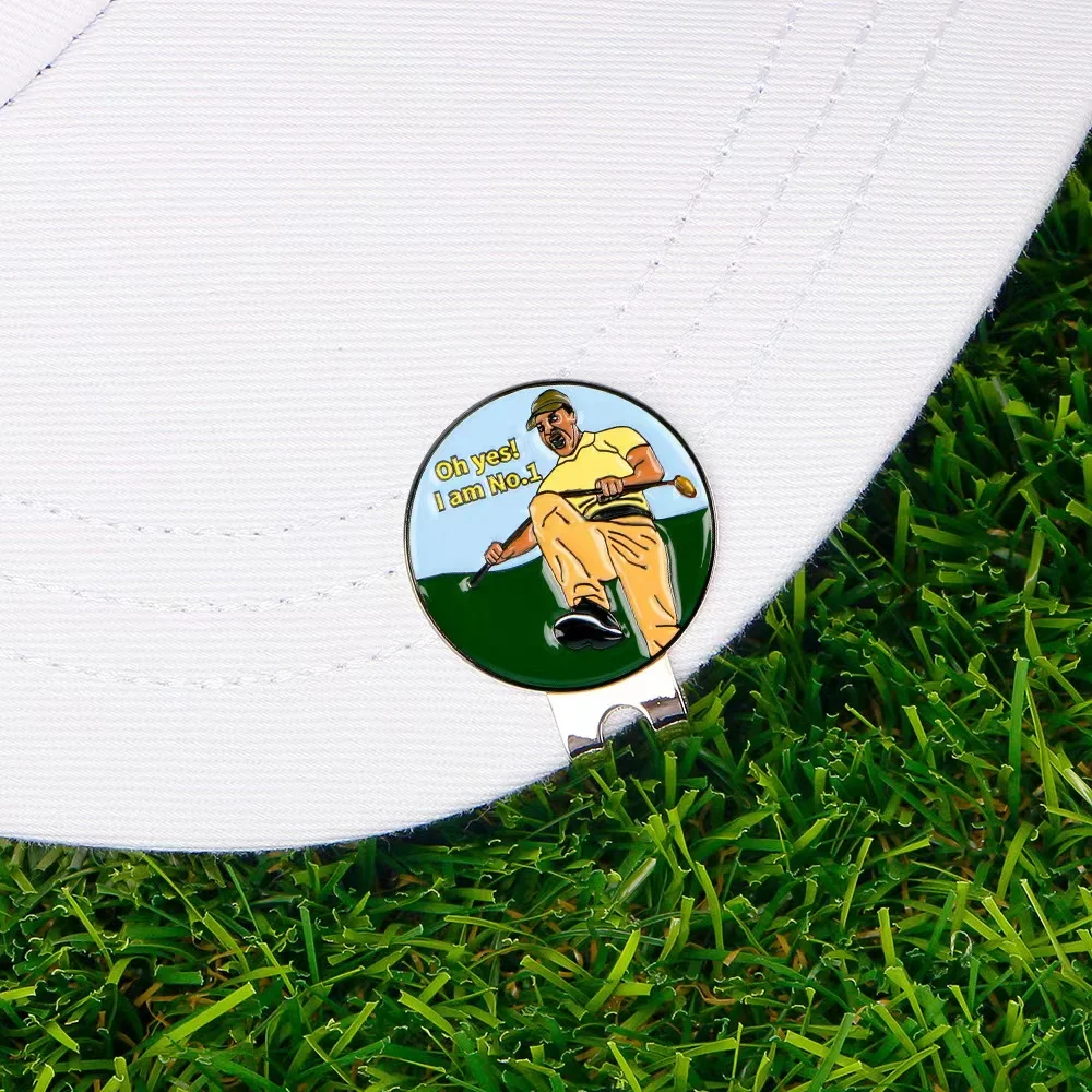 Magnetic Hat Clip Golf Ball Marker - Detachable Metal Position Marker for Golf Training & Competition Creative Golf Gifts