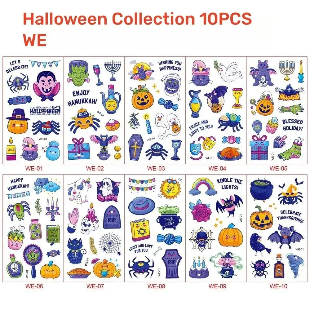 

Bloody Scars Halloween Temporary Tattoos Face Patch Scar Spider Design Tattoo Stickers Spider Scar Face Makeup Waterproof