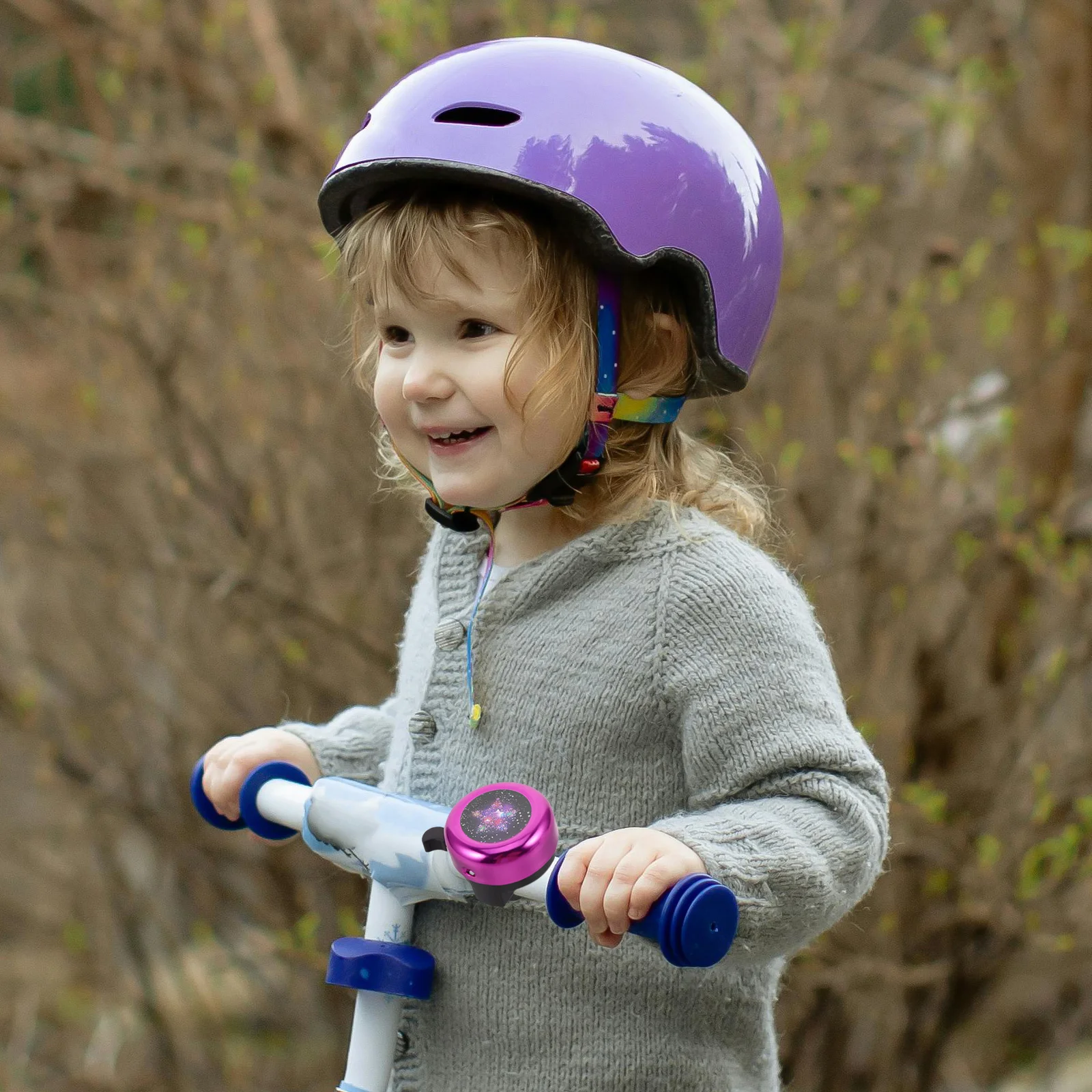 

Kids Bicycle Bell Loud Clear Sound Cute Cartoon Shape Sturdy Plastic Versatile Use Girls Boys Road Bike Accessory