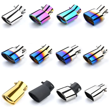 Universal Auto Auspuff Spitze Runde Edelstahl Rohr Chrom Auspuff Schwanz Schalldämpfer Spitze Rohr Silber Auto Zubehör Schalldämpfer