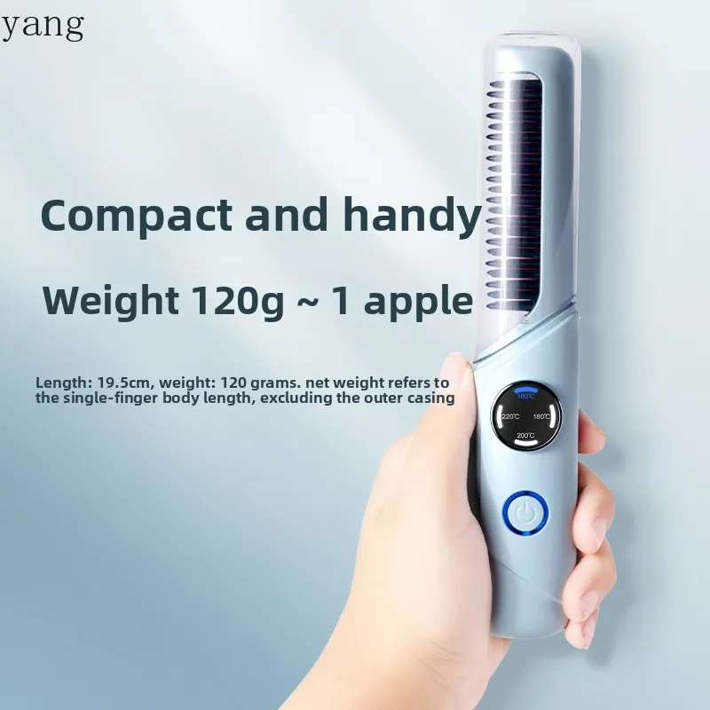 Yjq wireless hair straightener, negative ions do not hurt the hair, portable charging model, roll and straighten dual-purpose