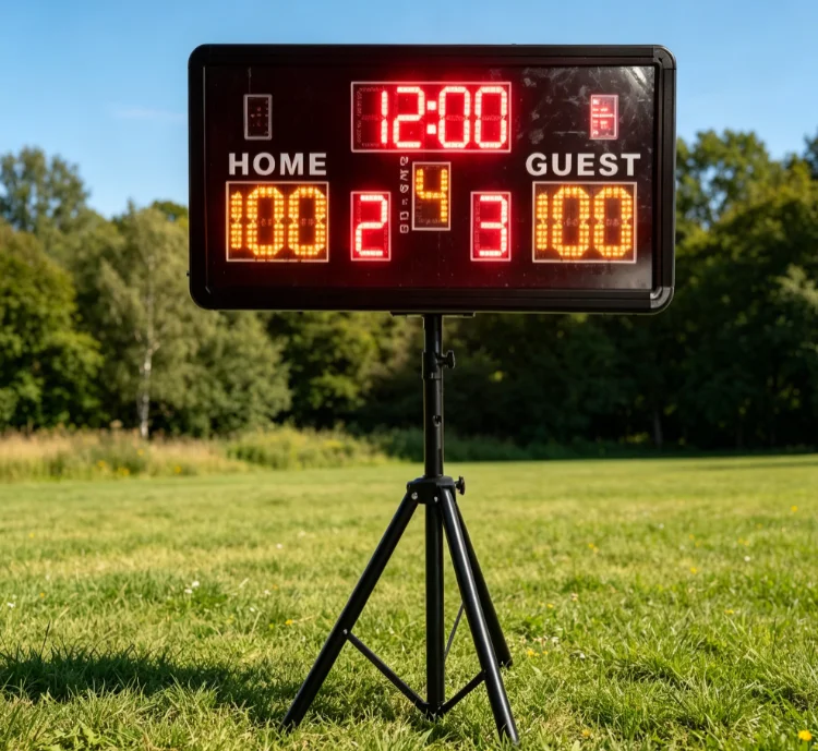 

LED Digital Scoreboard with Tripod, Wireless Remote Control Basketball Scoreboard for Indoor Multi-Sports Venue