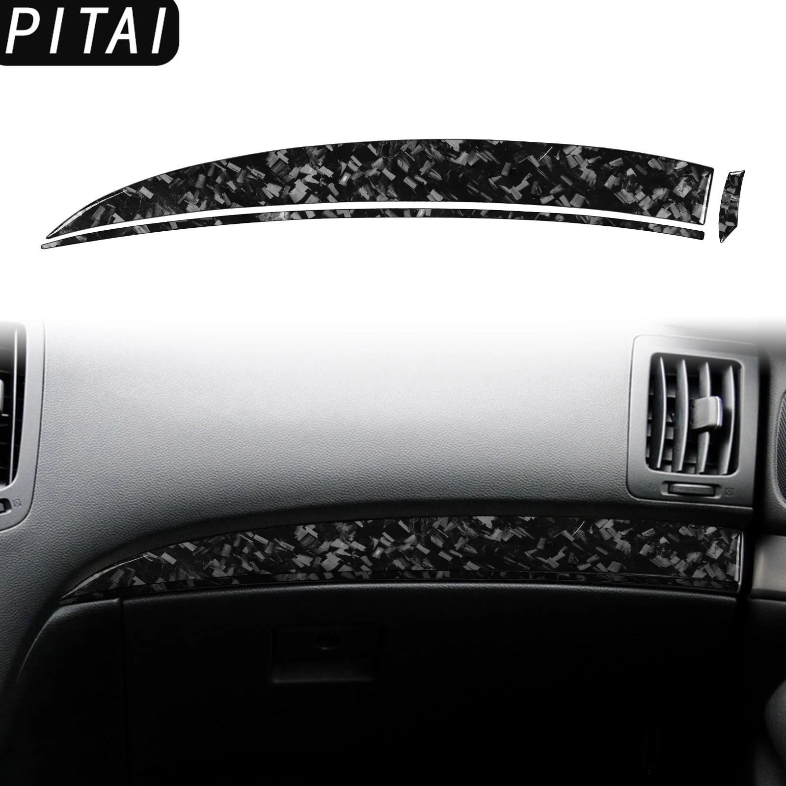 For Infiniti G35 2007-2008 G37 2008-2013 G25 Q60 Forged Carbon Fiber Auto Co-Pilot Instrument Panel Car Accessories Trim Sticker