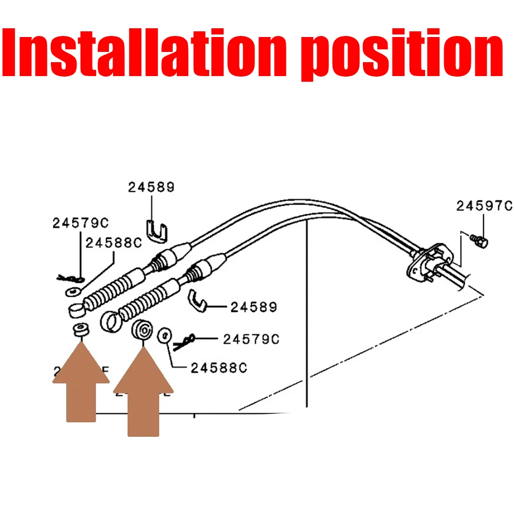 For Lifan Solano Replacing Bushings of Manual Transmission Cables Shift Linkage Rod Repair 2008 2009 - 2014 2460A108 2460A109