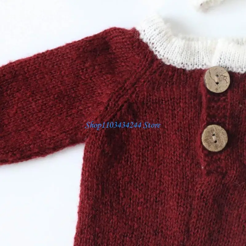 2 قطعة/المجموعة محبوك بذلة ذيل طويل عيد الميلاد عمامة قبعة قبعة طفل صبي فتاة رومبير طقم قبعات الوليد التصوير الدعائم