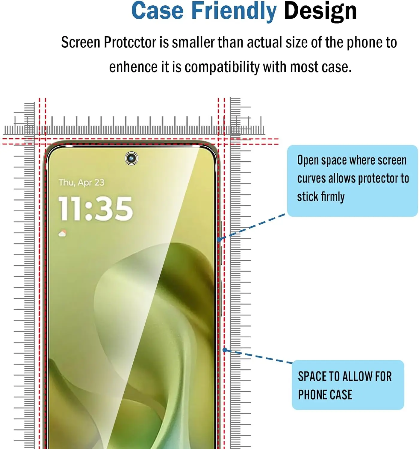 Für Motorola G86 gehärtetes Glas Schutzfolie, kratzfest und blasenfrei, 9H Härte