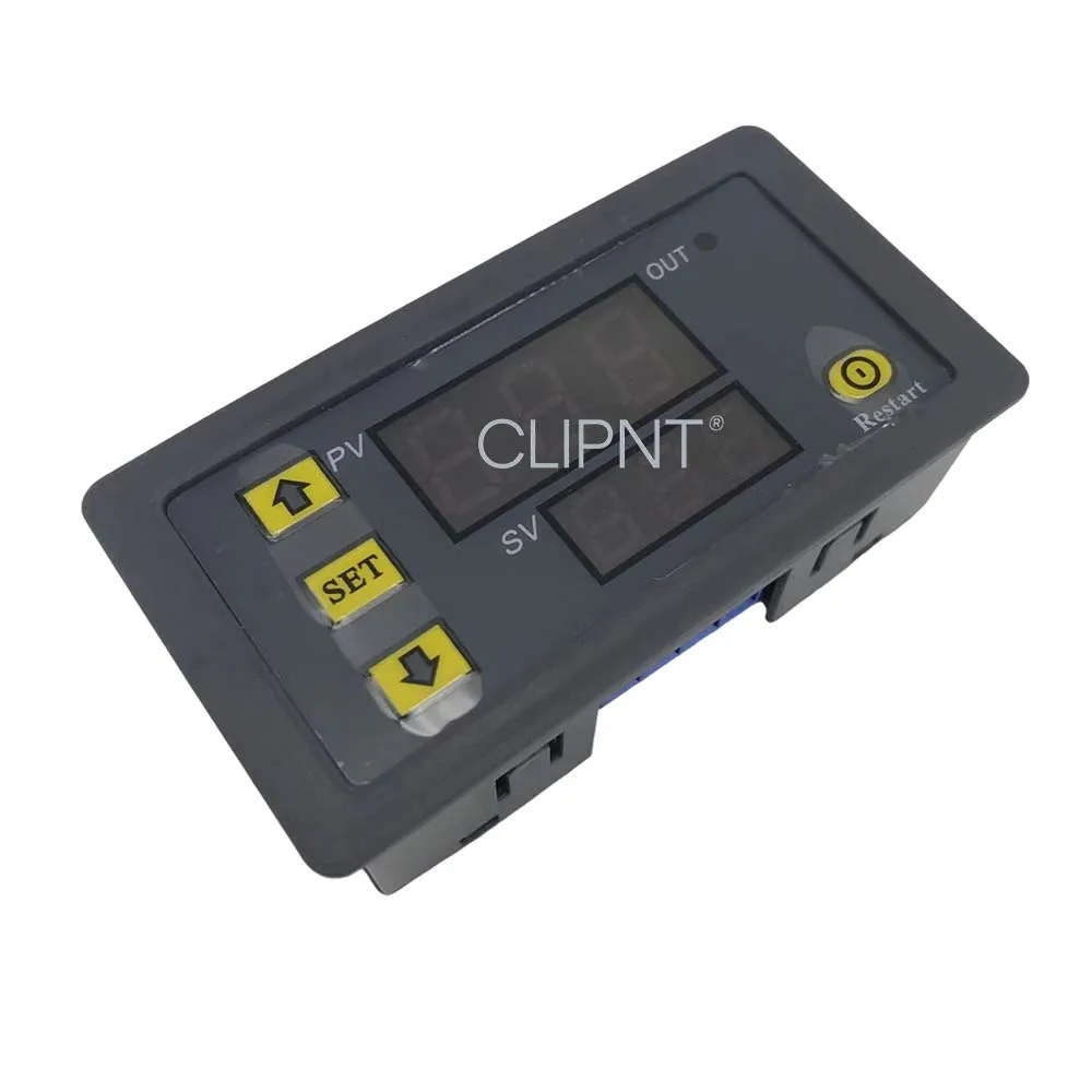 KYJET DC 12V 24V AC 110V 220V Digital Cycle Timer Delay Relay Board Module with LED Dual Time Display Timing Relay Switch 0~999
