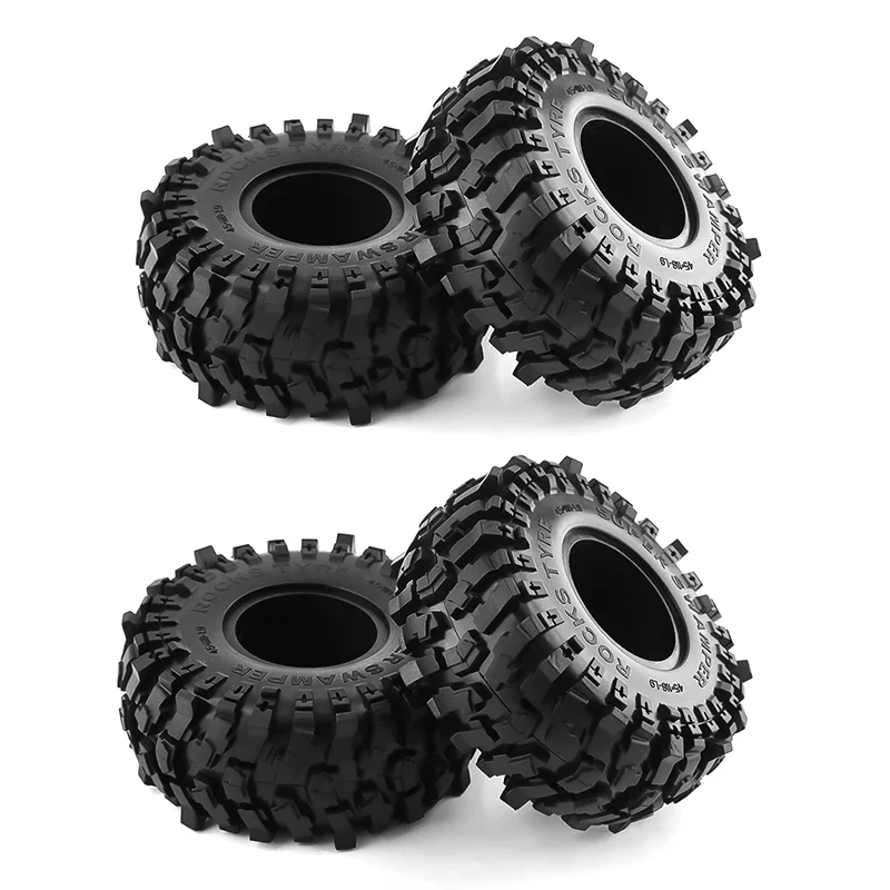 

118*45mm 4PCS 1.9" Rubber Mud Wheel Tires for 1:10 RC Crawler Car Axial SCX10 SCX10 III AXI03007 TRX4 Redcat Gen8 RC4WD D90 cc01