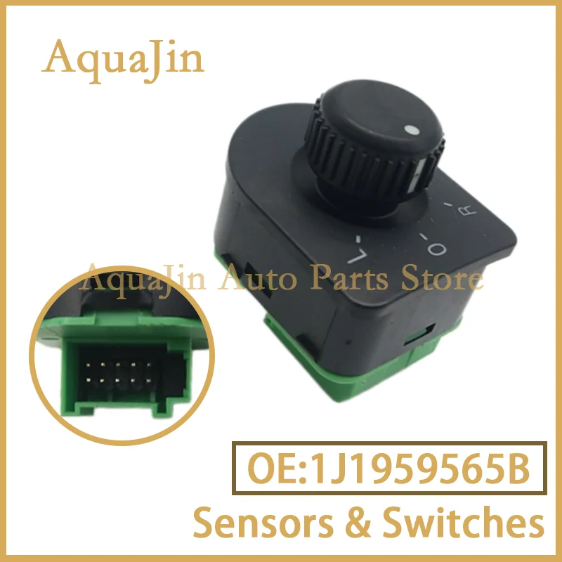Mirror Control Adjustment Switch 1J1959565B For VW Passat B5 Golf Bora Jetta MK4 Polo 9N Beetle Skoda Octavia MK1 Audi A3 8L Car