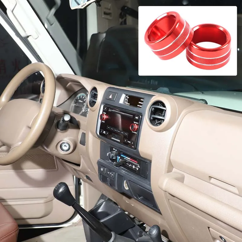 Used for 2009-2013 Toyota Land Cruiser LC71/LC76/LC79 central control volume switch button decorative ring automotive parts