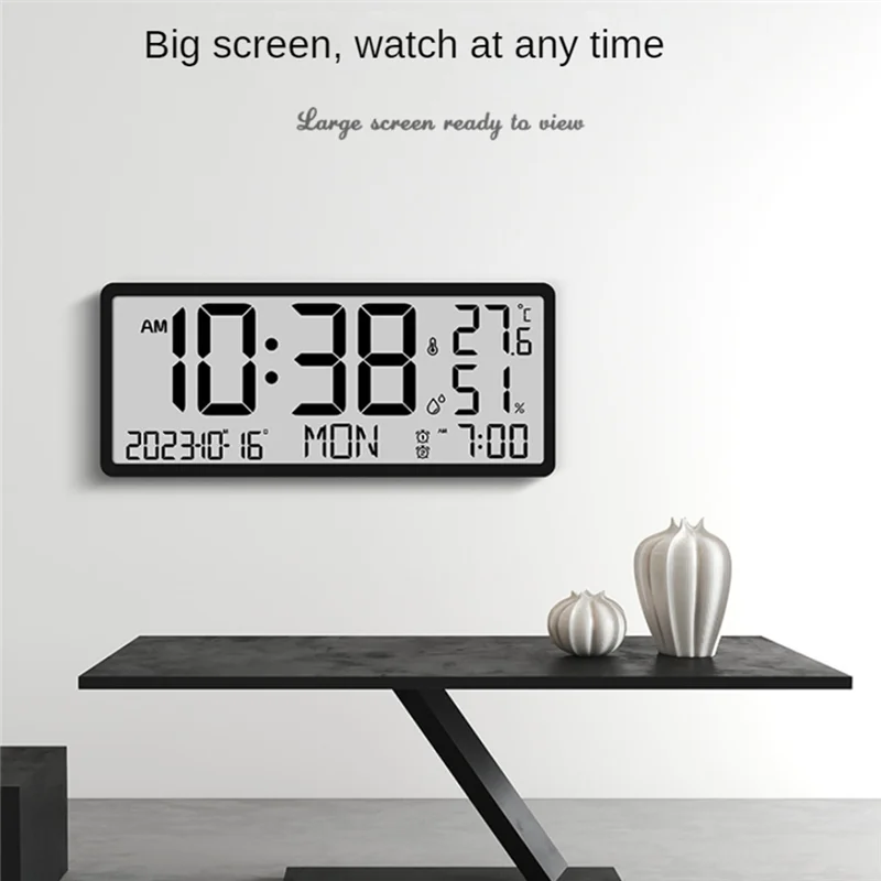 

Portable LCD Digital Alarm Clock With Temperature Sensor Desktop & Wall Mountable Manual & Automatic Display Adjustability Easy