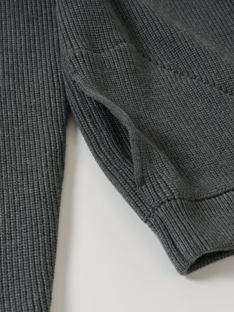 

High-Gauge Knit Cardigan Sweater Coat for Men And Women Warm Autumn Winter Outwear Handmade Thi Needlework Couples