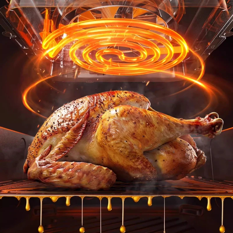 مقلاة هوائية Jiuyang جديدة ذات سعة كبيرة منزلية مزدوجة مصدر حرارة بدون دوران مقلاة كهربائية بصرية ماكينة طهي #4