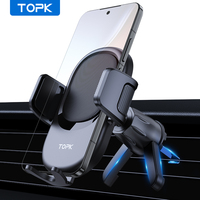 TOPK Upgraded Air Vent Car Phone Holder Mount- Metal Hook Clip, 360° Rotation for All Smartphones