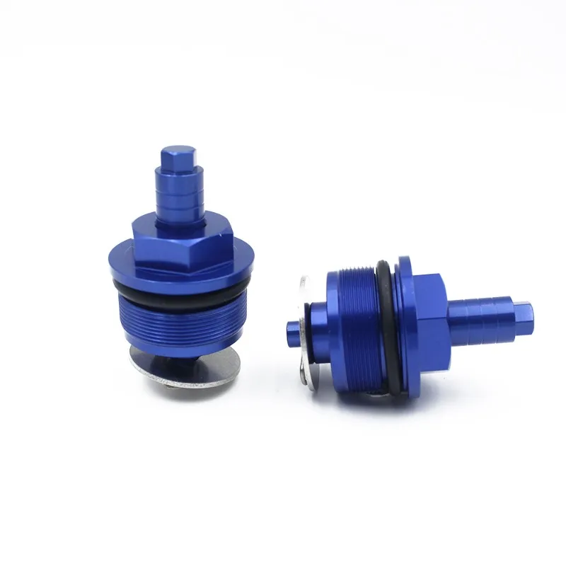 Aluminum Motorbike Front Shock Absorber Screw Cover Cap Preload Adjusters Fork Bolts for  Suzuki GW250 DL250 GSX250R