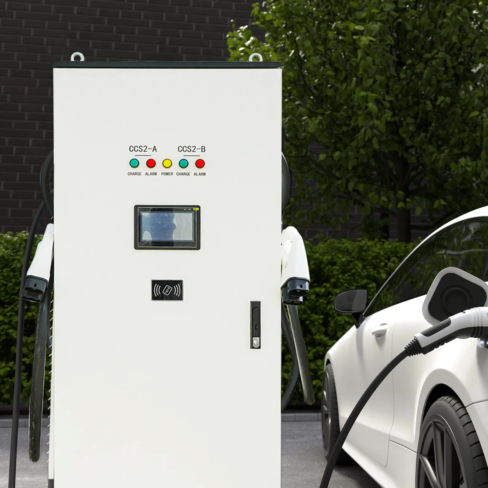 

40-240kW Three-port EV Charging Hub with Dynamic Power Sharing and OCPP 2.0 Standard for Apartment Buildings and Parking Lots