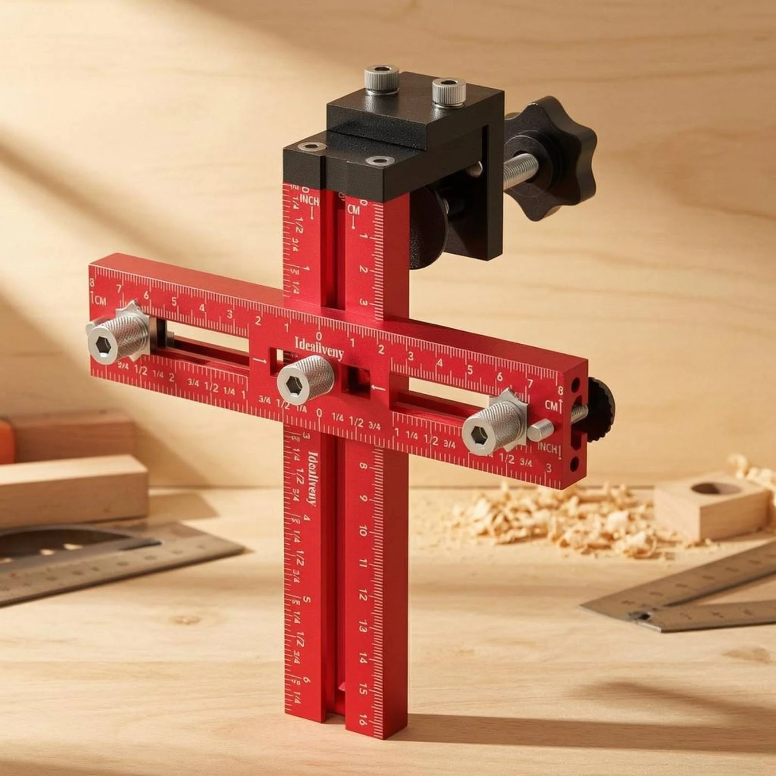 Cabinet Hardware Drilling Positioning Guide Adjustable Cabinet Handle Drilling Jig Knob Hole Template Anodized Punch Positioning