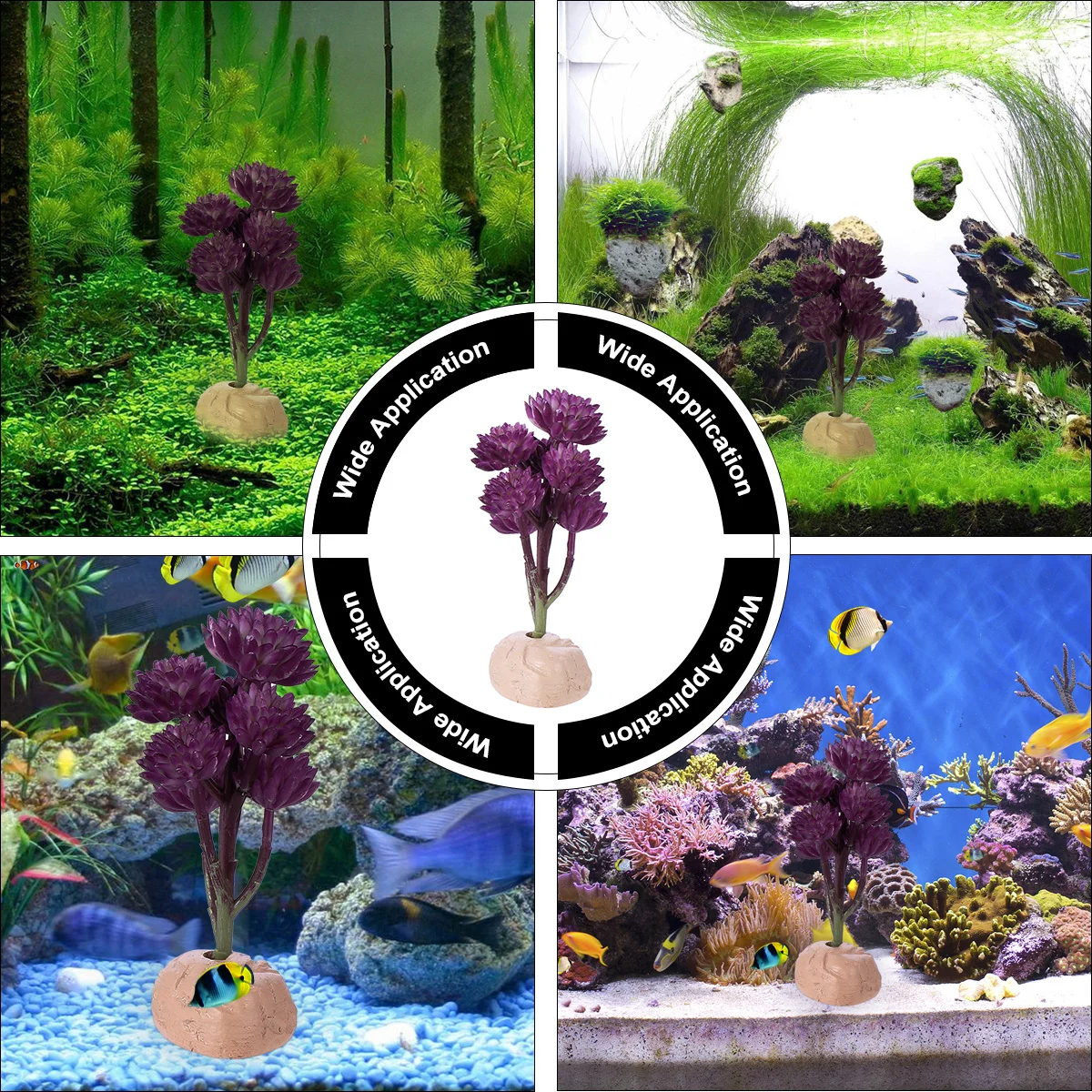 

Simulated Seven-Head Lotus Aquarium Plant Resin Crafts Natural Atmosphere Fish Tank Decoration Landscape Micro Landscape