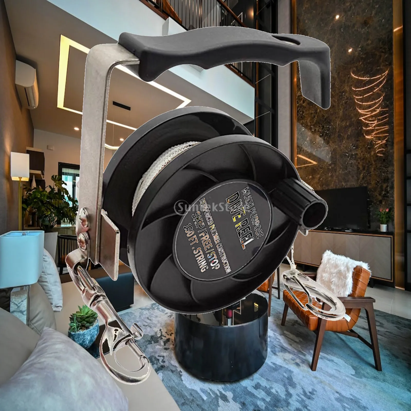 Lightweight Diving Reel Guide Line Rope Ergonomic Handle Multipurpose Reeling Tool for Technical Dive