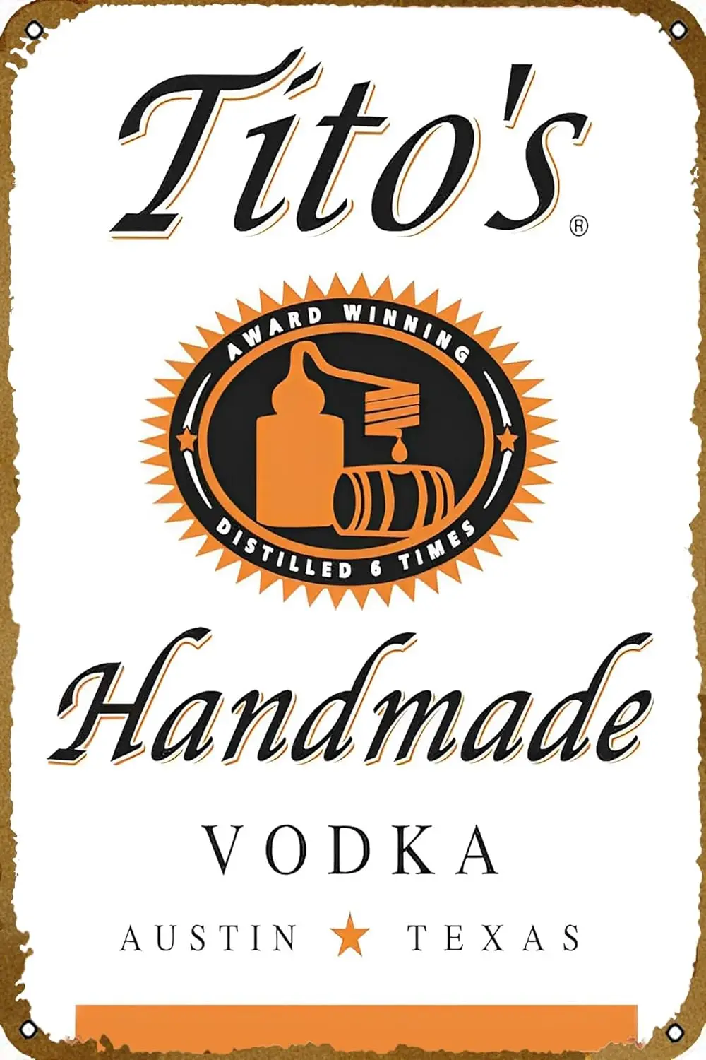 Póster de Titos Vodka Taster, letrero de estaño de Metal para el hogar, cocina, Bar, cafetería, Club, cueva, arte Retro, decoración de pared, regalo.