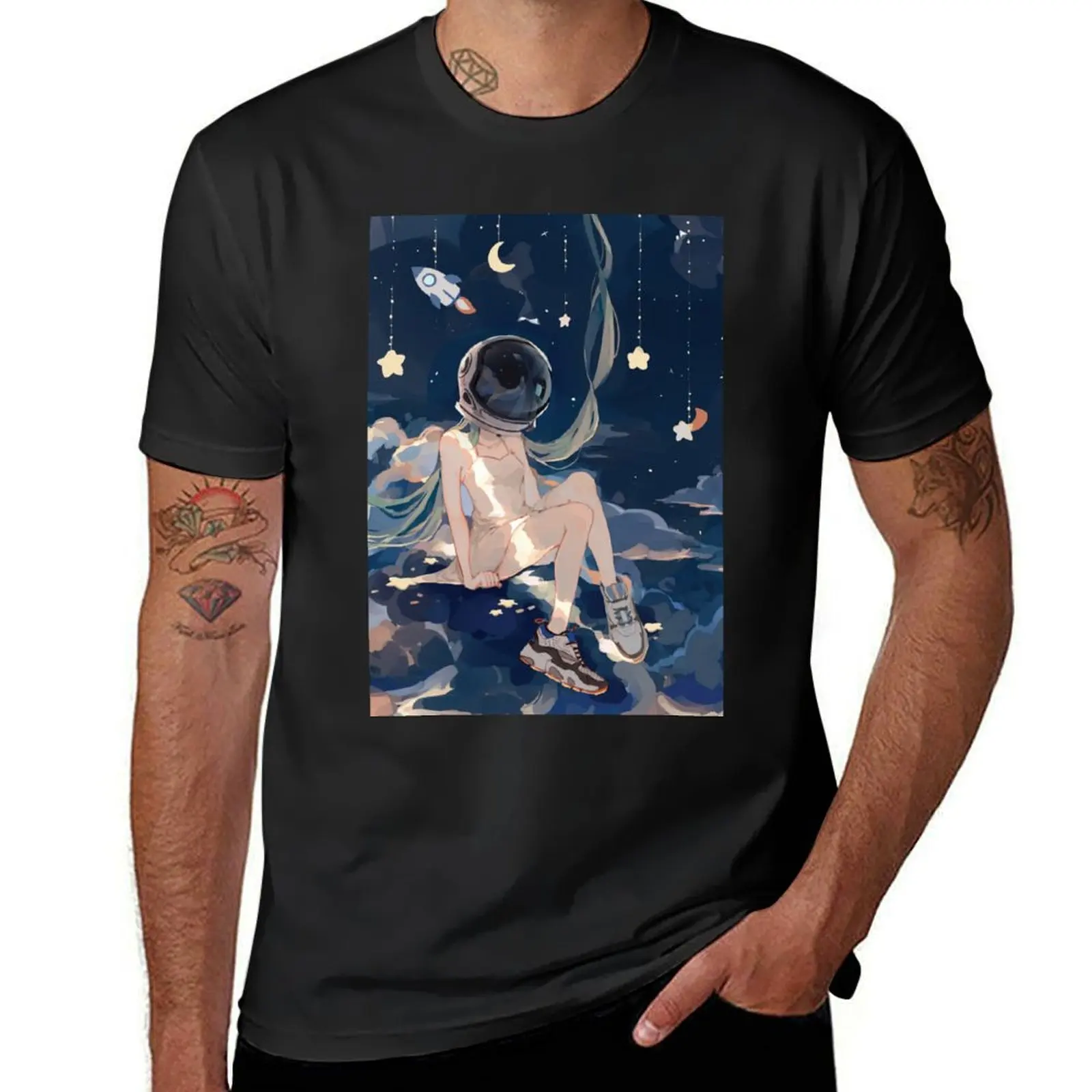 

Astronaut Miku T-Shirt graphics aesthetic clothes men workout shirt