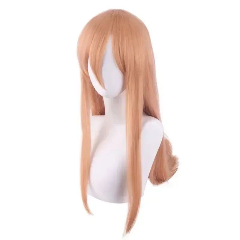 

CyAnime Chainsaw Man Power Cosplay Wigs with WigCap Girls Headwear Halloween Dress Up Party Masquerade Costumes Wigs