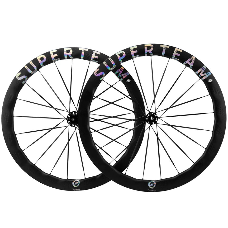 SUPERTEAM カーボンホイール 700C 50/58 ミリメートルディスクブレーキ